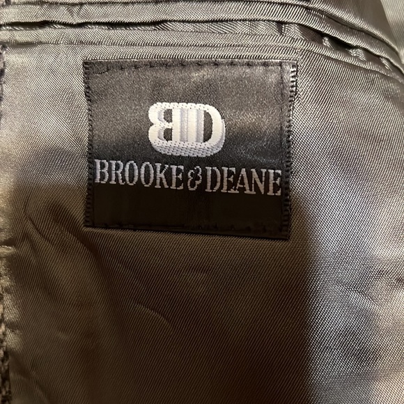 Beautiful Grey Tweed Overcoat Scottish Wool Fully Lined Longer Length L - Picture 9 of 11